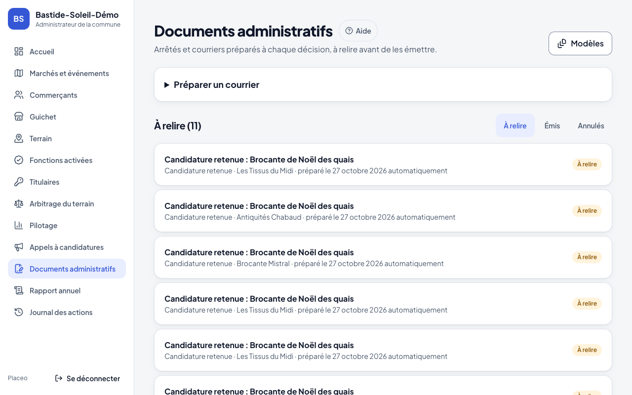 Documents administratifs à relire